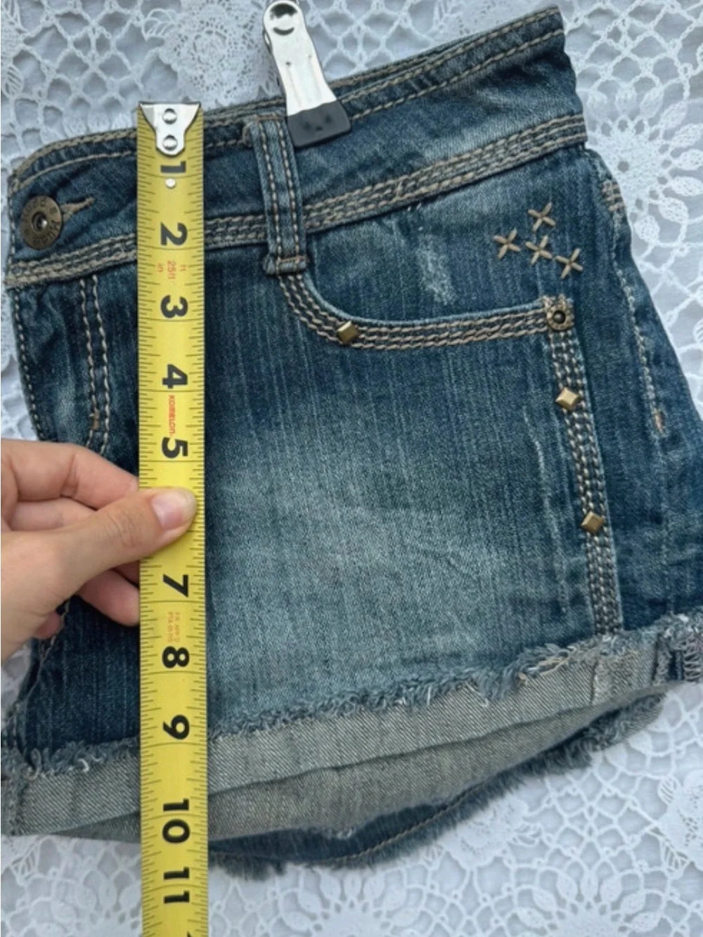 Y2K low rise denim MUDD shorts size 9
